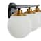 Hello Honey® Robert Stevenson Lighting Lorne Metal & Frosted Glass 3-Light Vanity